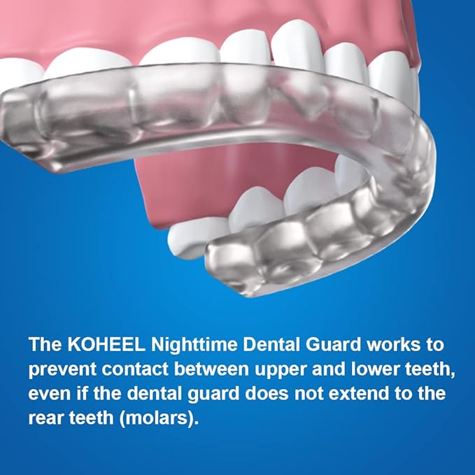 KOHEEL GS Moldable Mouth Guard for Teeth Grinding and Clenching, Night Guard for Bruxism Relief, 5 Count (White, Large Size)
