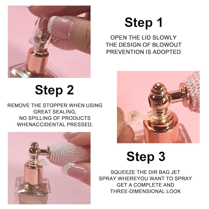 Pearl White Highlighter Spray, Professional Shiny Glitter Spray for Eyeshadow Face and Body Luminizers, Loose Shimmer Powder Makeup Mist for Women Kid Rave Outfits Festival Accessories