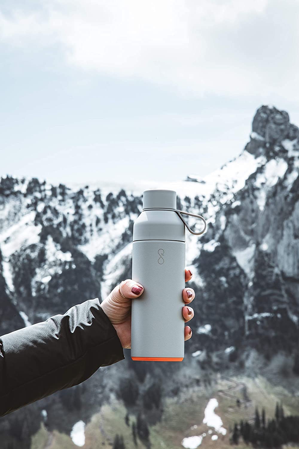 Ocean Bottle Original 17 oz | Stainless Steel Water Bottle | Reusable & Sustainable | Keeps Drinks Cold & Hot | Eco Friendly Gift (Rock Grey)