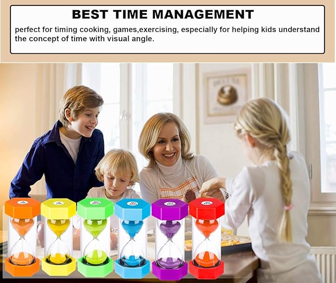 Hourglass Timer Sand Clock 5 Minutes: Plastic Sand Timer 5 Minutes, Small Purple Sand Watch 5 Min, Hour Glass Colorful Sandglass Timer for Kids, Games, Classroom, Kitchen, Decor