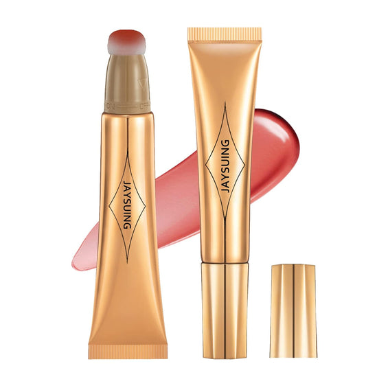 Liquid Blush Beauty Wand, Liquid Blush, Blush stick, Liquid Blush for Cheeks, Contour Beauty Wand, Natural Smooth Creamy Highlight Matte Liquid Blush Stick with Soft Cushion Applicator