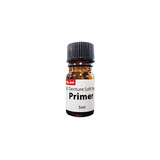 E&E Denture Soft Reline Silicone Primer – Strong Bond for Acrylic Dentures | Easy-to-Use, Long-Lasting Denture Reliner Adhesion | Professional-Grade Denture Care