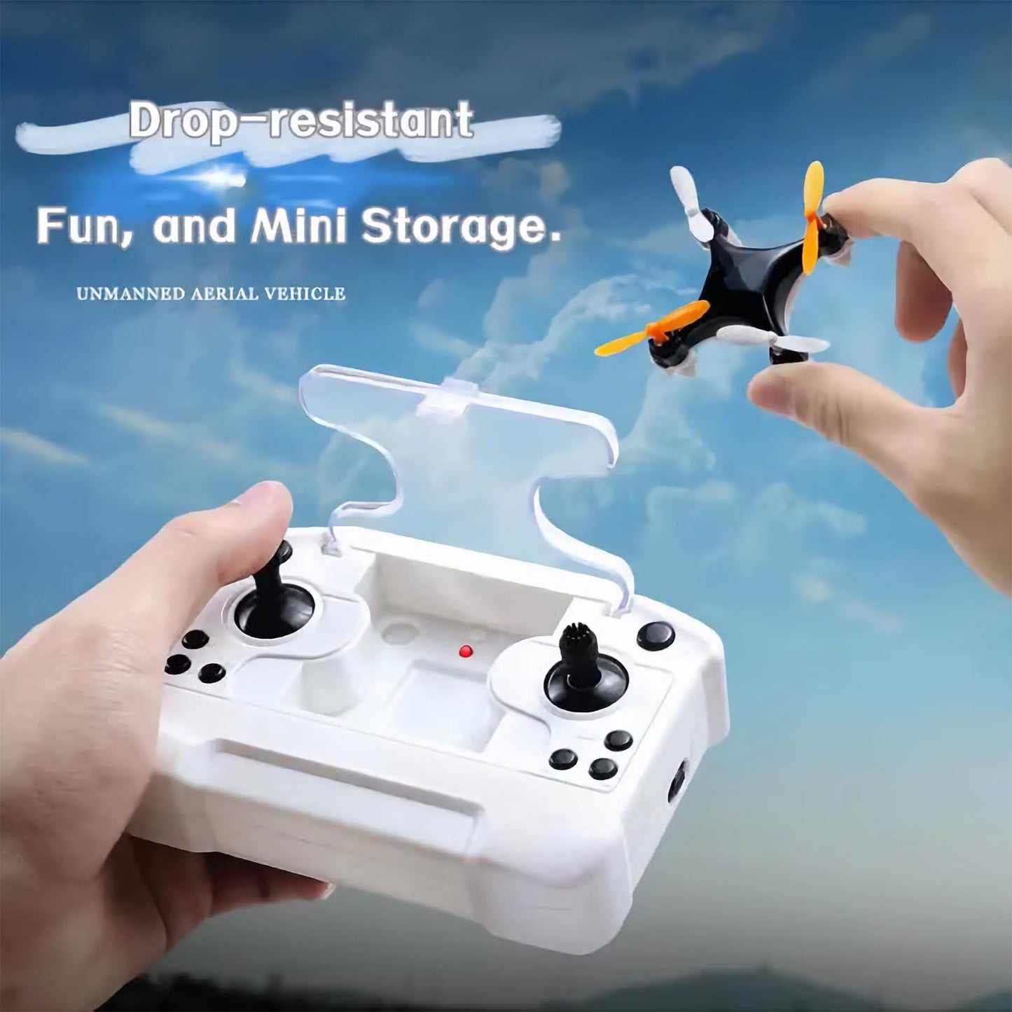 Mini Drone with Easy Stunt Flights & 360° Tricks - Perfect Beginner-Friendly Flyer with Fancy LED Altitude Hold Headless Mode Propeller Protection for Indoor Outdoor Mini Quadcopter (Black)