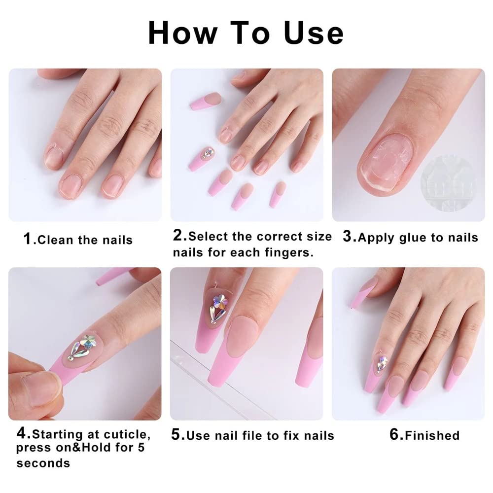 Pink Bow Press on Nails Medium Almond Fake Nails Nude Pink Nail Tips with Pearl Design Cute False Nails Stick on Nails Glossy Acrylic Glue on Nails Full Cover Artificial Nails for Women 24Pcs