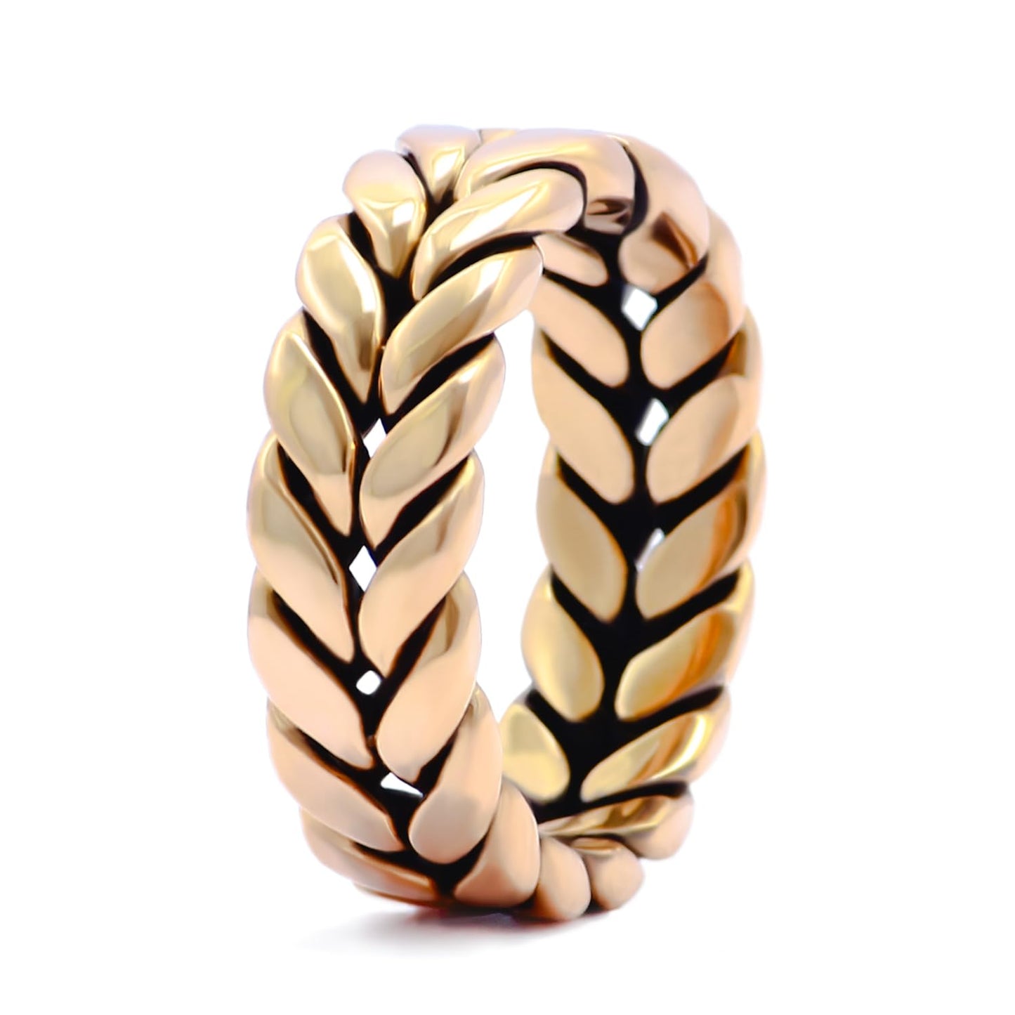 Krishnaa Jewels Pure Copper Braided Twist Eternity HandCrafted Ring Gift Jewelry for Men and Women (4.5)