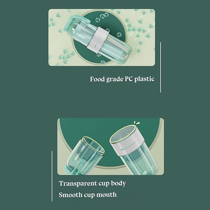 Luxury Transparent Black Plastic Travel Toothbrush Holder Case with Cover, Portable Travel Toothbrush Cup, Storage Container for School Camping Business Trip Bathroom