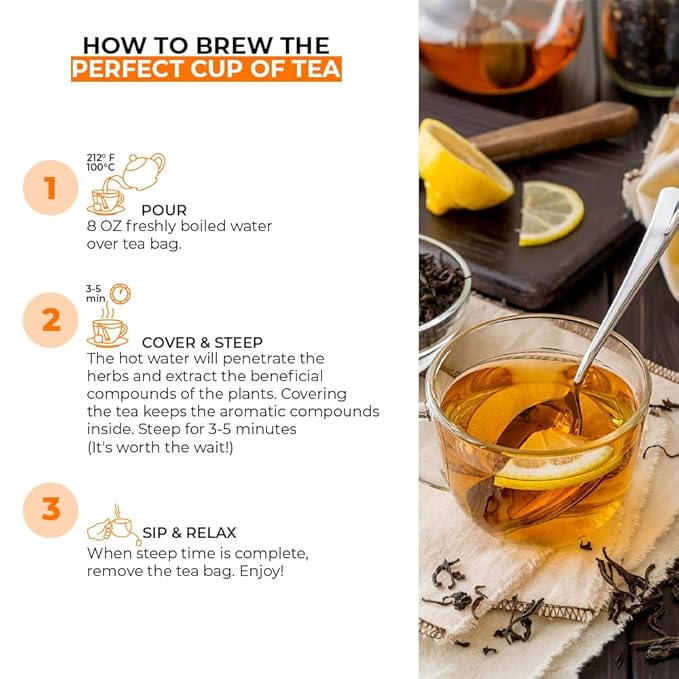 Angel Brand Bissy Tea Bags – 25 Tea Bags of Jamaican Kola Nut Herbal Tea for Energy and Vitality.