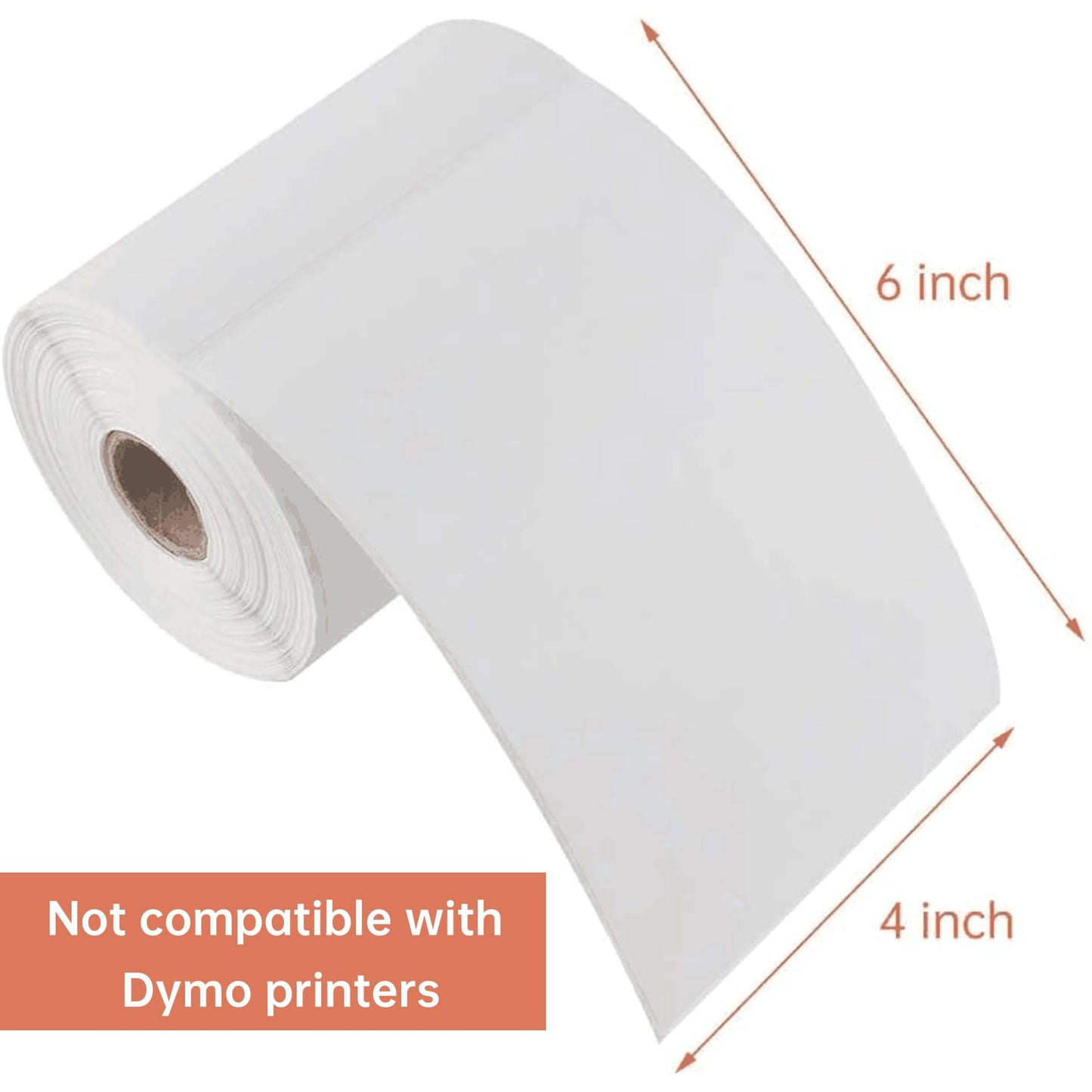 L LIKED 2500 PCS 4"x 6" Thermal Shipping Labels, White Perforated & Strong Adhesive Direct Thermal Labels (250 Labels/Roll), Compatible with Zebra, Rollo, Jadens, Nelko,10 Rolls