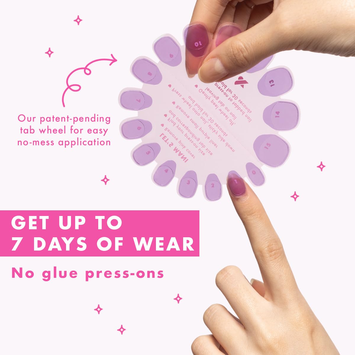 Olive & June Classic Super Stick Mani Press On Nails | No Glue Needed | 32 Tab Nails 16 Sizes | Non-Toxic Tabs Non-Damaging 7-Day Wear | Spring Flowers & Patterns | Short, Round | Mod Flowers