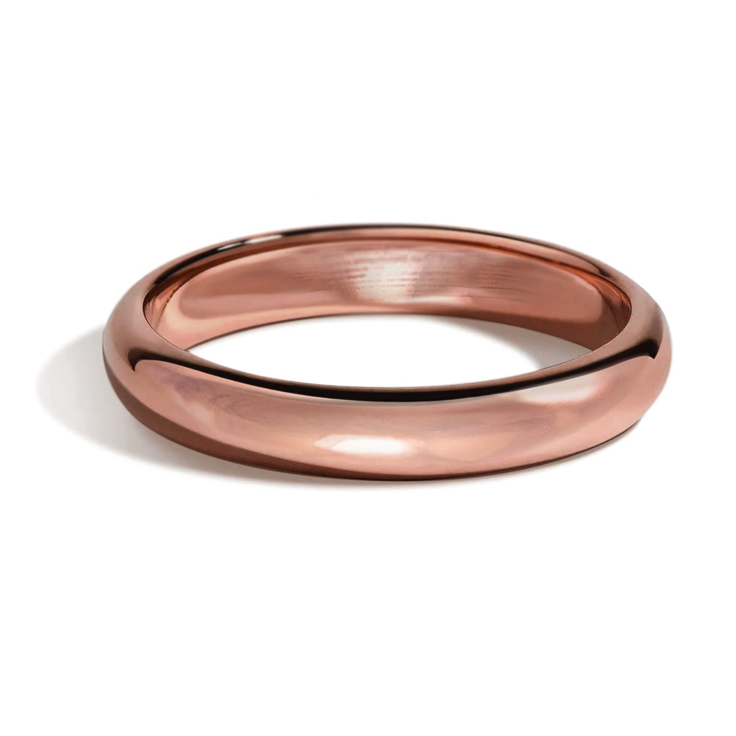 IVY & BAUBLE Pure Uncoated Solid Copper Ring for Men & Women — Lab-Tested, Raw Authentic Copper Band, Wellness Jewelry, Crafted in USA, 3mm, Size 11