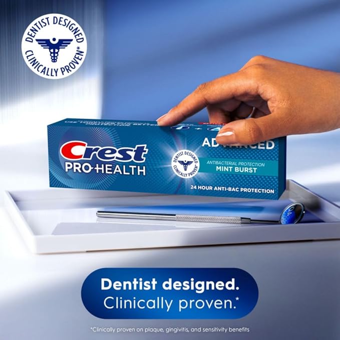 Crest Pro-Health Advanced Antibacterial Protection Toothpaste - Pack of 4, 5 Oz Tubes