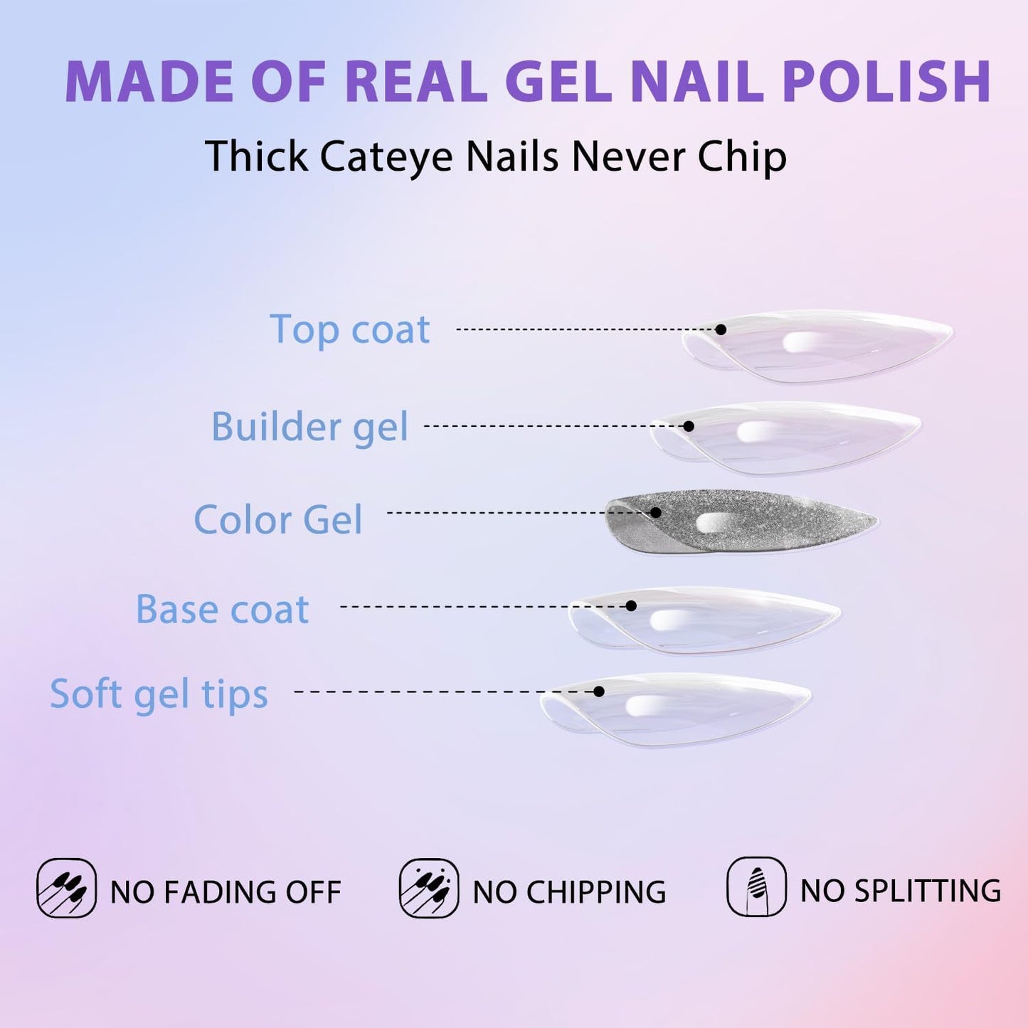 KQueenest Cat Eye Red Press on Nails Almond, Glitter Press on Nails Medium, Sparkly Shiny Soft Gel Fake Nails Set, Cute Bling Chrome Glue on Nails Medium Stiletto for Women Small Hand 30 Pcs