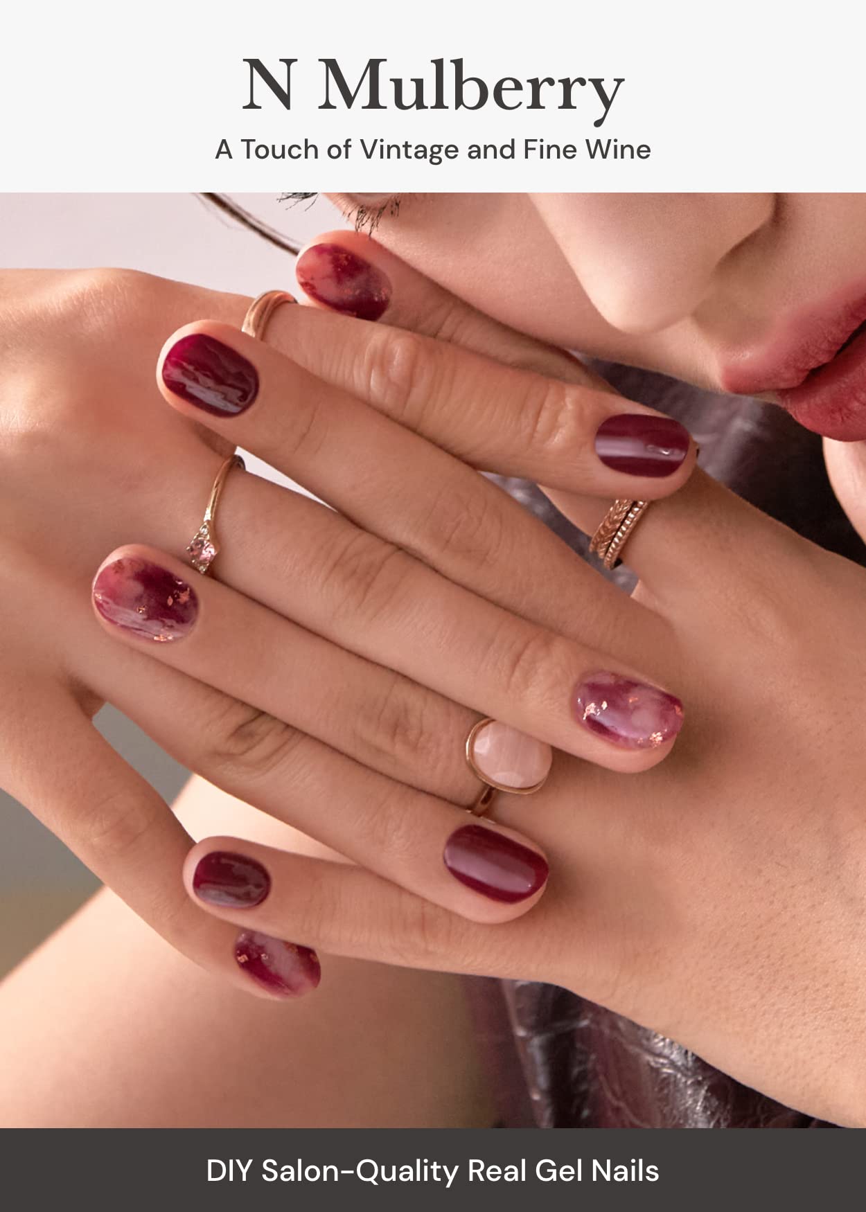 ohora Semi Cured Gel Nail Set of 2 (N Mulberry & N Royal Navy) - Professional Salon-Quality Nail Care - Easy to Use, Comfortable Curing, and Easy to Remove
