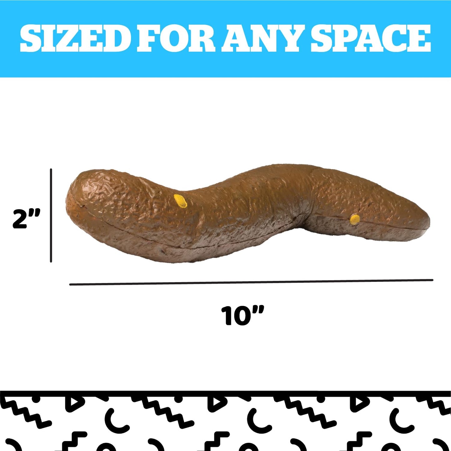 BigMouth Inc The Floater, Realistic Fake Poop Novelty Party Pranks for Kids, Adult Gags and April Fools Day Prank, Potty Humor Novelty Gifts for Men, Caca Toy Prank Items, Fake Poo Practical Joke