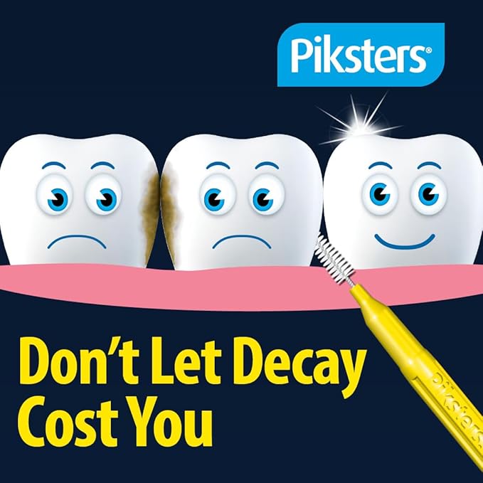 Piksters Interdental Brushes, 35 pk, Size 1, Interdental Tooth Brush for Tight Gaps, Gum Soft Bristles for Plaque Removal, Safe for Braces