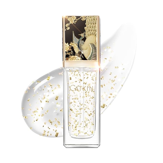 CATKIN Face Makeup Primer Base Ultra Hydrating Essense Natural Glow Finish for Dry Skin Blur Pores Infused with Black Truffle Serum & Hyaluronic acid Translucent Oil Free Formula