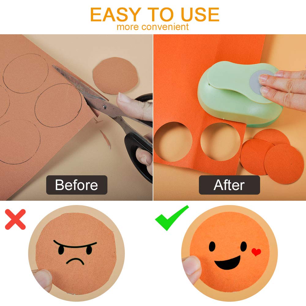UCEC 2 Inch Circle Punch, Paper Punch, 2 Inch Hole Punch, Circle Hole Punch Cutters for Paper Crafts DIY Handmade Crafting Scrapbook Tools Cards Arts Fun Projects