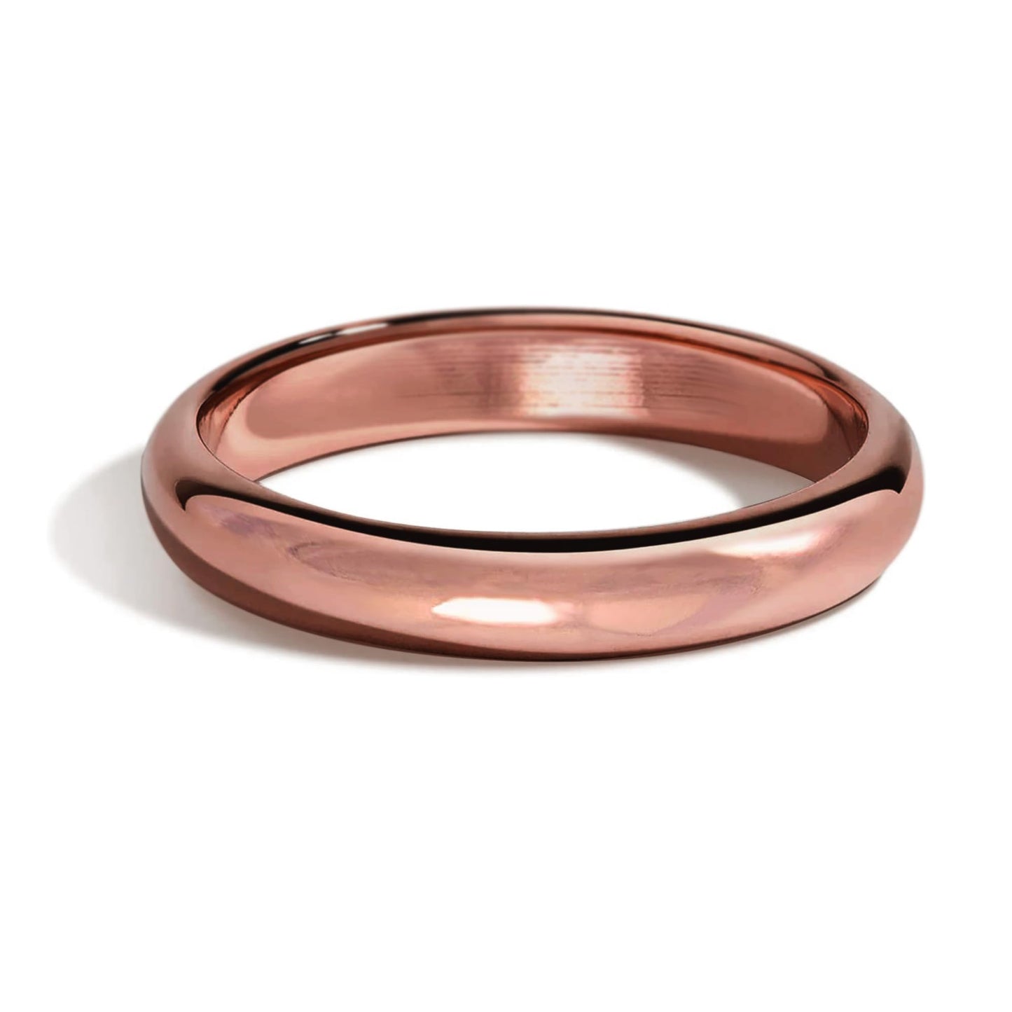 IVY & BAUBLE Pure Uncoated 3mm Copper Ring for Men & Women – Raw Authentic Solid Copper Band – Crafted in USA – Lab-Tested & Wellness Jewelry, Sizes 12