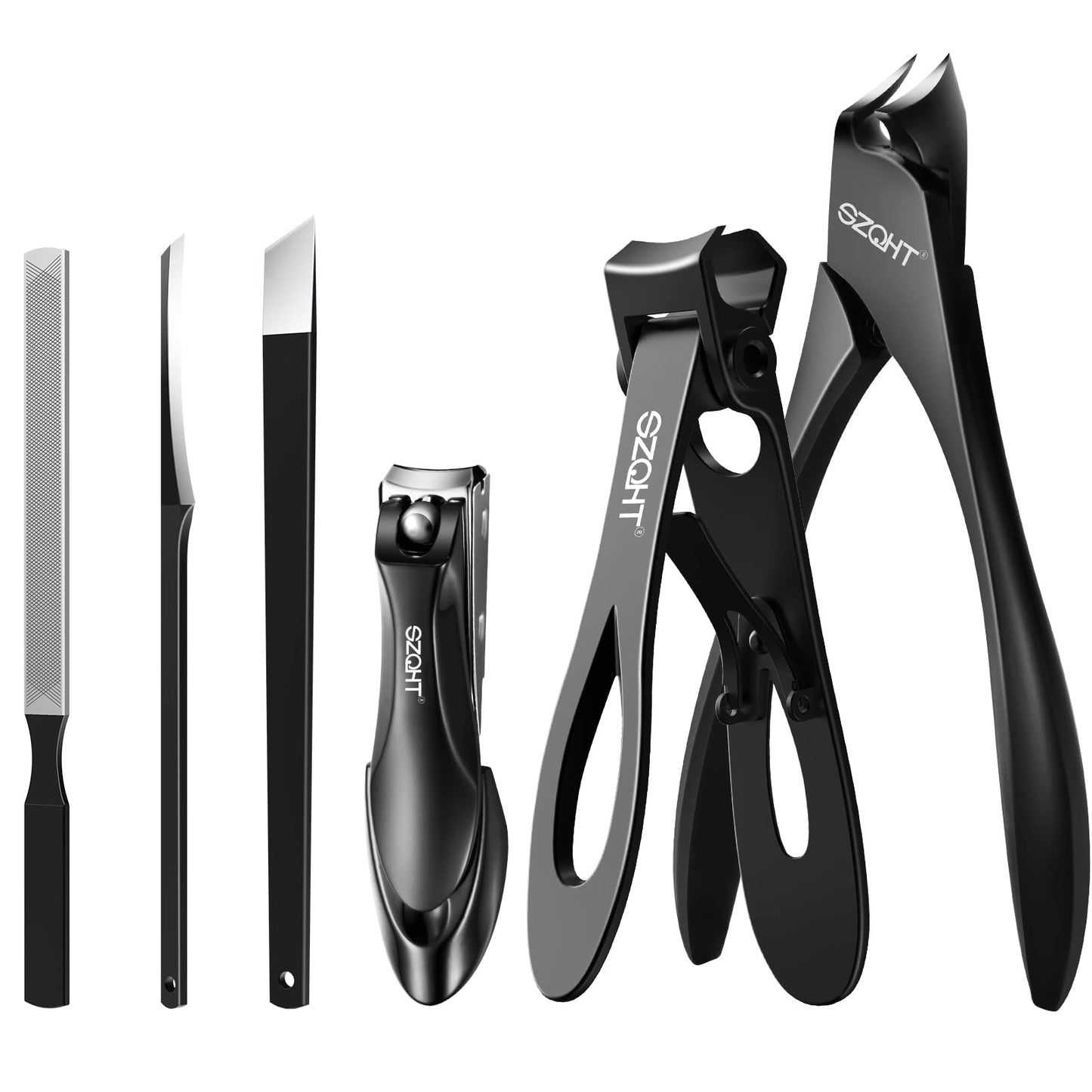 SZQHT Podiatrist Toenail Clippers Set, Professional Toe Nail Clippers for Thick & Ingrown Nails Cutter for Men,Women,Seniors,Heavy-Duty Manicure Set Pedicure Kit for Elder