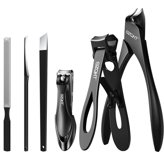 SZQHT Podiatrist Toenail Clippers Set, Professional Toe Nail Clippers for Thick & Ingrown Nails Cutter for Men,Women,Seniors,Heavy-Duty Manicure Set Pedicure Kit for Elder