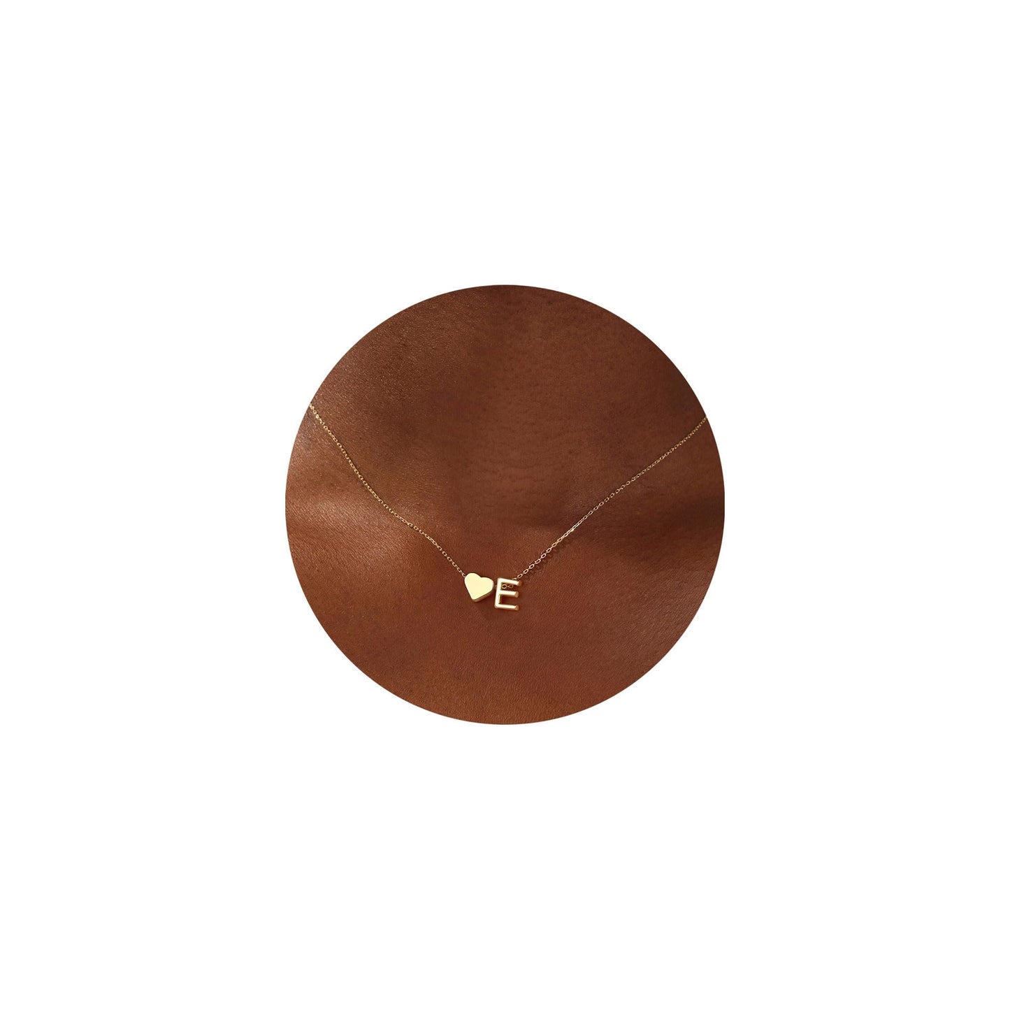 Turandoss Initial Necklaces for Women Trendy - 18K-Gold-Plated Heart Letter E Necklace Dainty Heart Necklaces Tiny Initial Necklaces Gifts for Women Jewelry