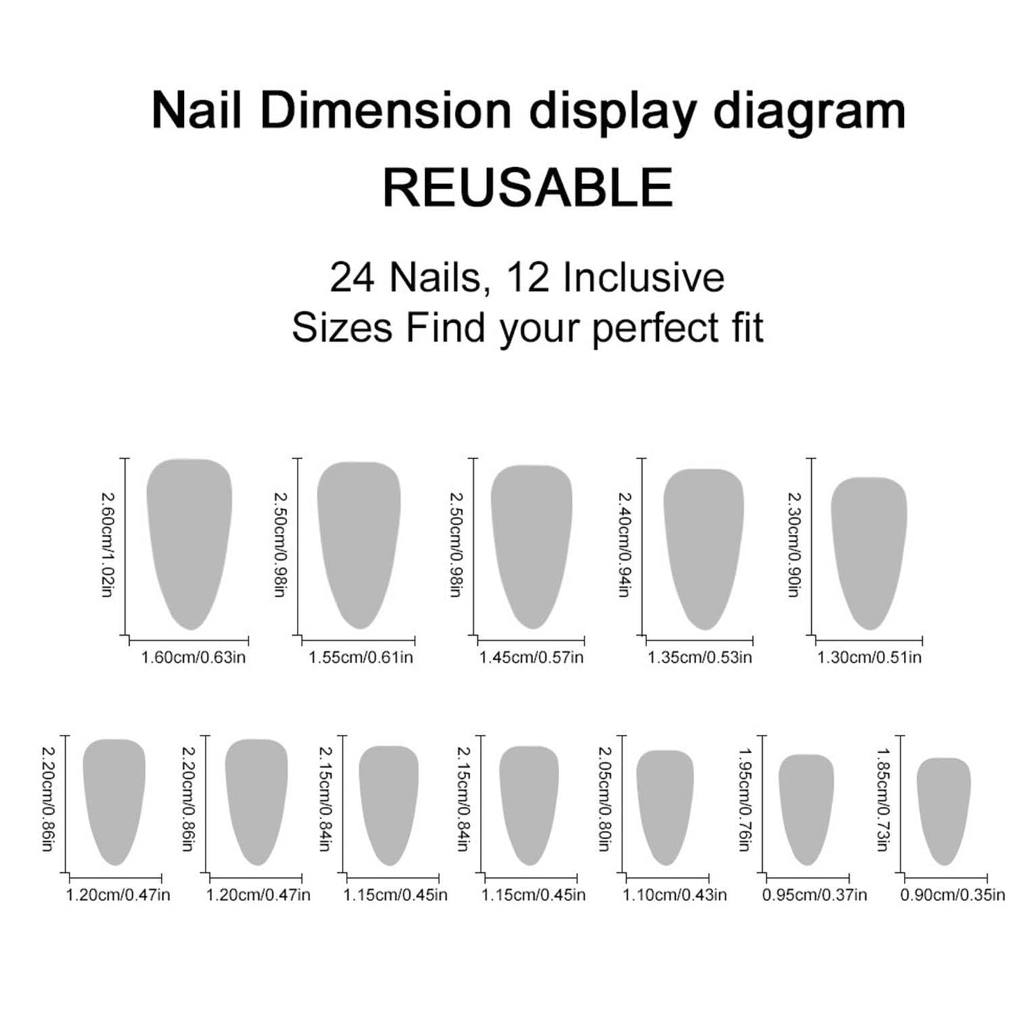 Medium Almond Press On Nails French Tip Fake Nails Star With Metal Charms Design Blue False Nails Full Cover Artificial Glue On Nail Acrylic Reusable Stick On Nail For Women Manicure Art 24pcs