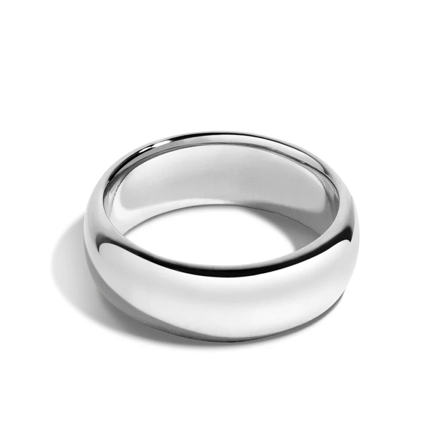 Tioneer Jewelry | Sterling Silver Plain Dome Wedding Band | Wedding Band for Women & Men | Sterling Silver Jewelry, Silver, 7mm, Size 13
