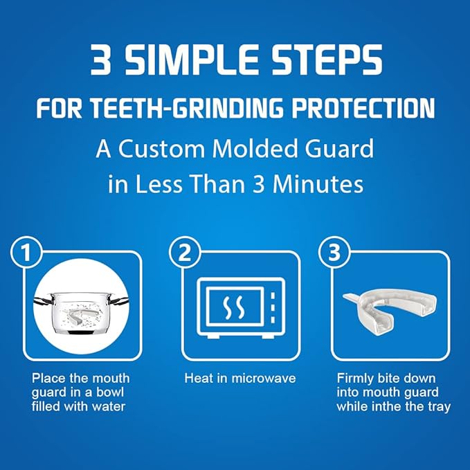 KOHEEL GS Moldable Mouth Guard for Teeth Grinding and Clenching, Night Guard for Bruxism Relief, 5 Count (Black, Small Size)