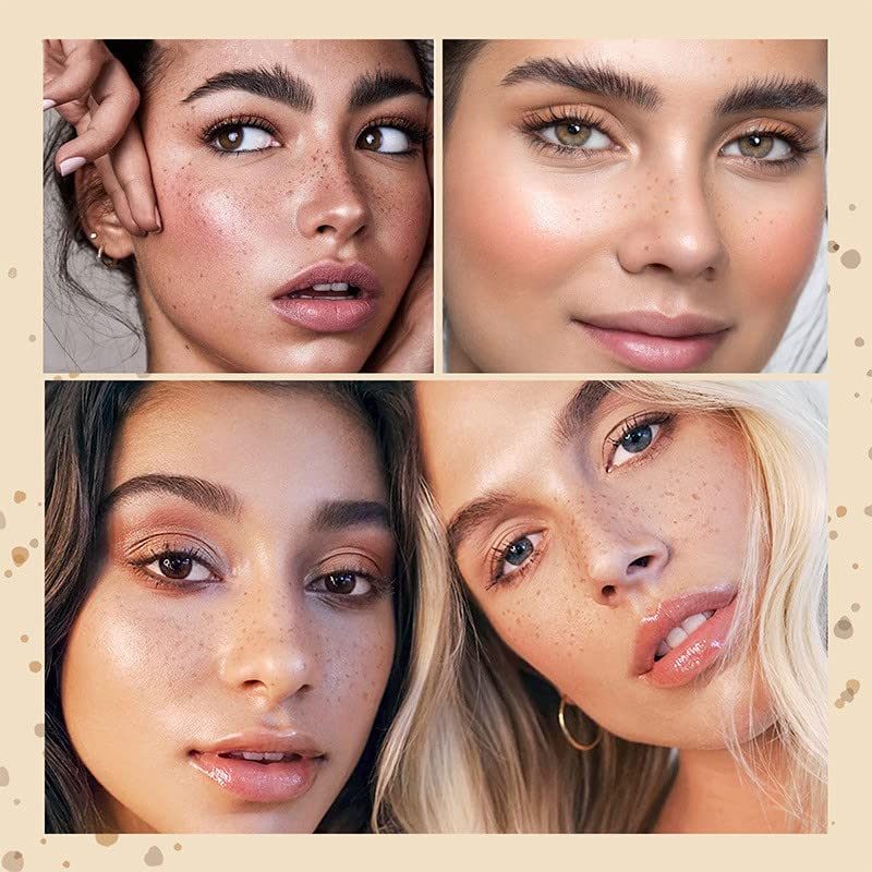 Freckle Pen Faux Freckle Pen Colour Pop Freckle Pen Supernaturally Realistic Freckles Makeup Brush Fantastic Freckles Pen Long-lasting Waterproof Soft-point Absorbent Pen For a Natural and Easy Makeup Look (Double)