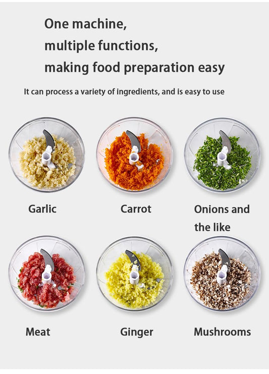 Manual Vegetable Choppers Food Processor, Portable Hand Pull String Garlic Mincer Onion Chopper, Large Capacity for Nuts, Veggies, Ginger, Herbs, etc., 900ml, Food Chopper Kitchen Cooking Tool