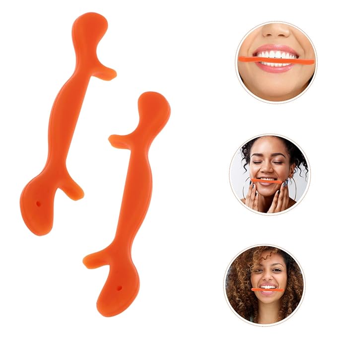 NOLITOY 3pcs Smile Practice Tool Silicone Speech Stutter for Facial Muscle Strengthening Easy Use Lip Trainer for Pronunciation and Face Portable Design