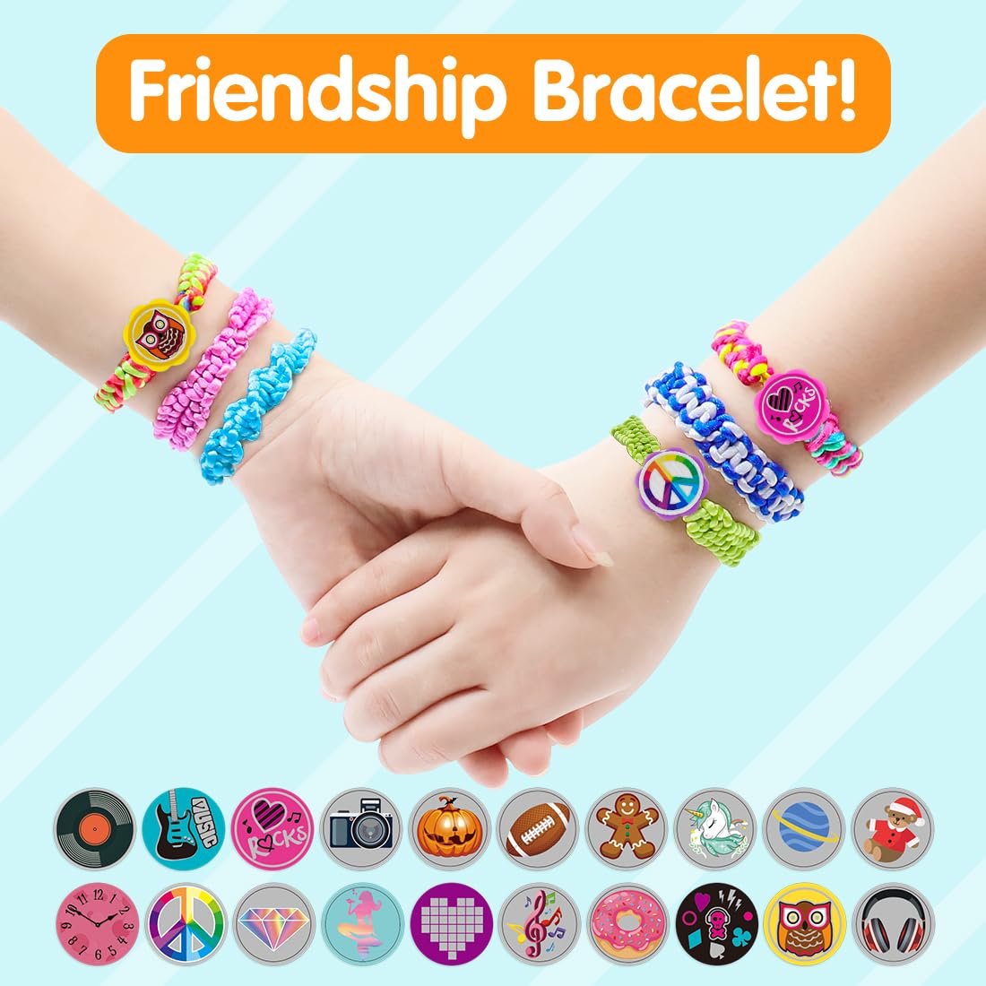 VERTOY Friendship Bracelet Making Kit for Girls - Cool Arts and Crafts Toys for 6 7 8 9 10 11 12 Years Old, Bracelet String and Rewarding Activity, Best Birthday Gifts for Teen Girls