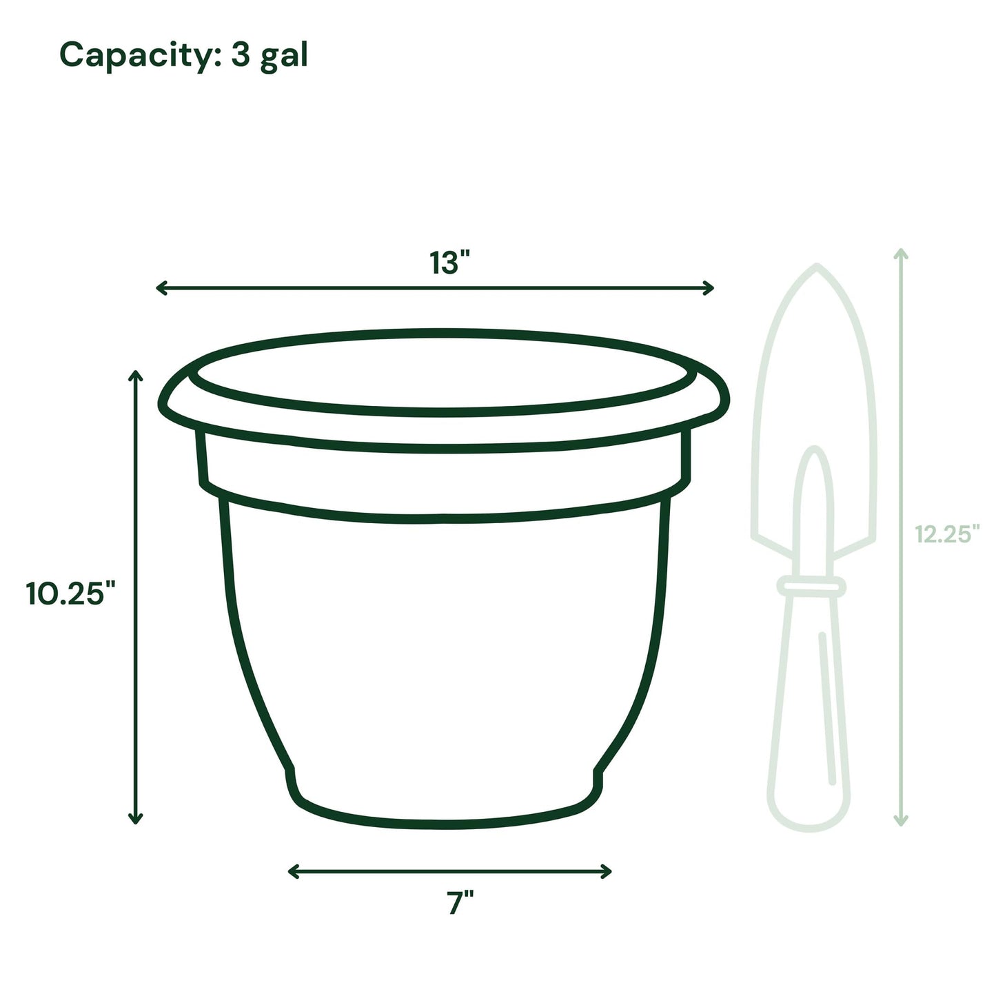 Bloem Ariana 12" Self-Watering Plastic Planter - Rolled Rim Indoor/Outdoor Garden Pot, Daffodil, 2-Pack