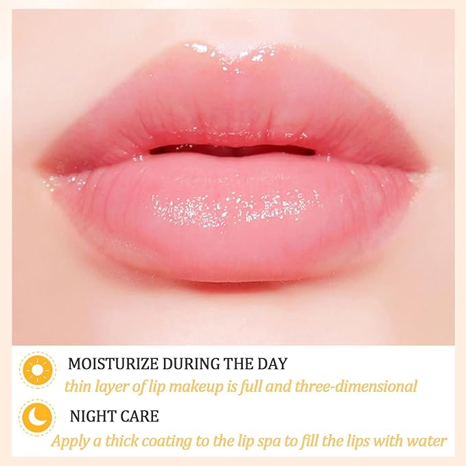 6 PCS Bee Lip Balm Lip Mask Honey Pot, Propolis Lip Mask Overnight Moisturizing Lip Balm with Stick, Sleeping Lip mask Hydrating Prevention Dry & Cracked, Reduce lip Lines