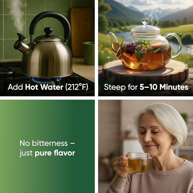 Olive Leaf Loose Tea – 6 oz Size (Premium Dried Olive Loose Leaf Tea - 6oz), Natural Extract Caffeine-Free Herbal Tea for Relaxation, Wallness with Smooth Taste