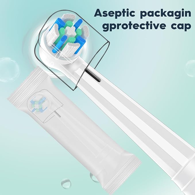 Replacement Toothbrush Heads Compatible with Oral B iO Series 2/3/4/5/6/7/8/9/10 Electric Toothbrush,Round Brush Heads for Gentle Gum Care & Deep Cleaning