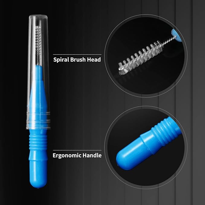 Annhua 50 Pcs Interdental Brushes Floss Braces Brush for Cleaner Interdental Brushes Between Teeth, Dental Brush Picks Flosser Tooth Cleaning Tool Mixed Sizes