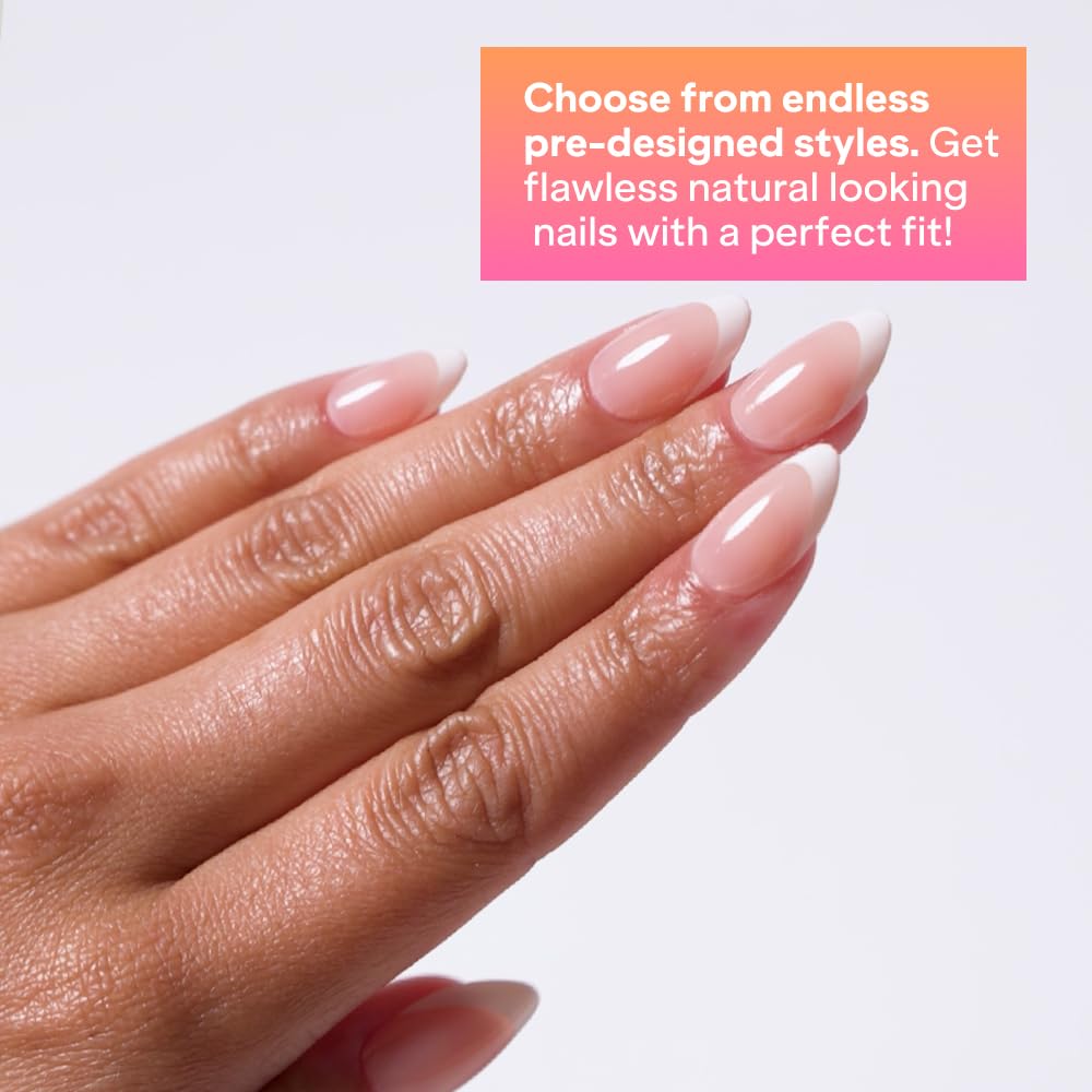 YN Young Nails Press On Nails - Glue On Fake Nails for Women,Medium Oval Shape, Includes Nail Glue, File, Tabs, Quick and Easy Application (Twice As Bright)