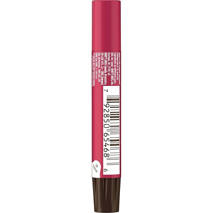 Burt's Bees Shimmer Lip Tint Set, Tinted Lip Balm Stick, Moisturizing for All Day Hydration with Natural Origin Glowy Pigmented Finish & Buildable Color, Raisin (1-Pack)