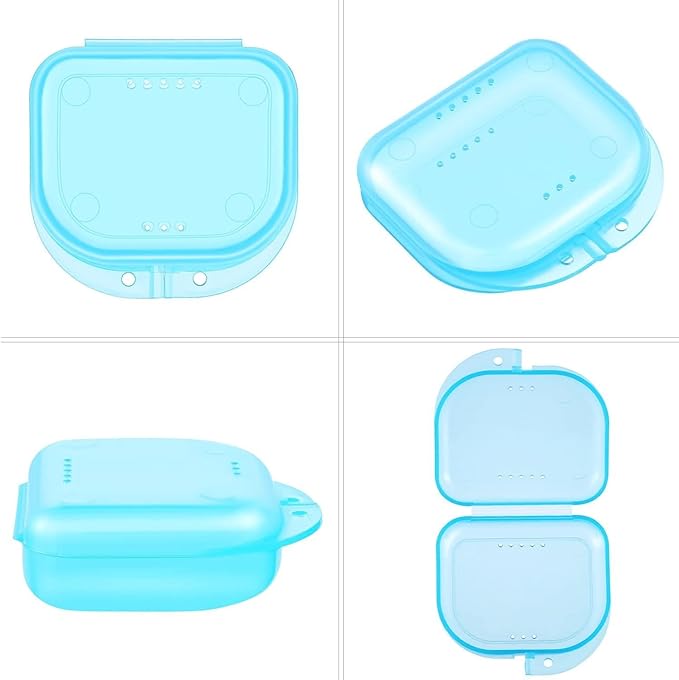 Kids Mouth Guard Moldable (4 Pack Blue) & Disposable Mouth Guard (8 pcs) for Grinding & Clenching Teeth | Comfortable Nighttime Protection Guard | Including Hygiene Case & Mask with Gel Ice Pack