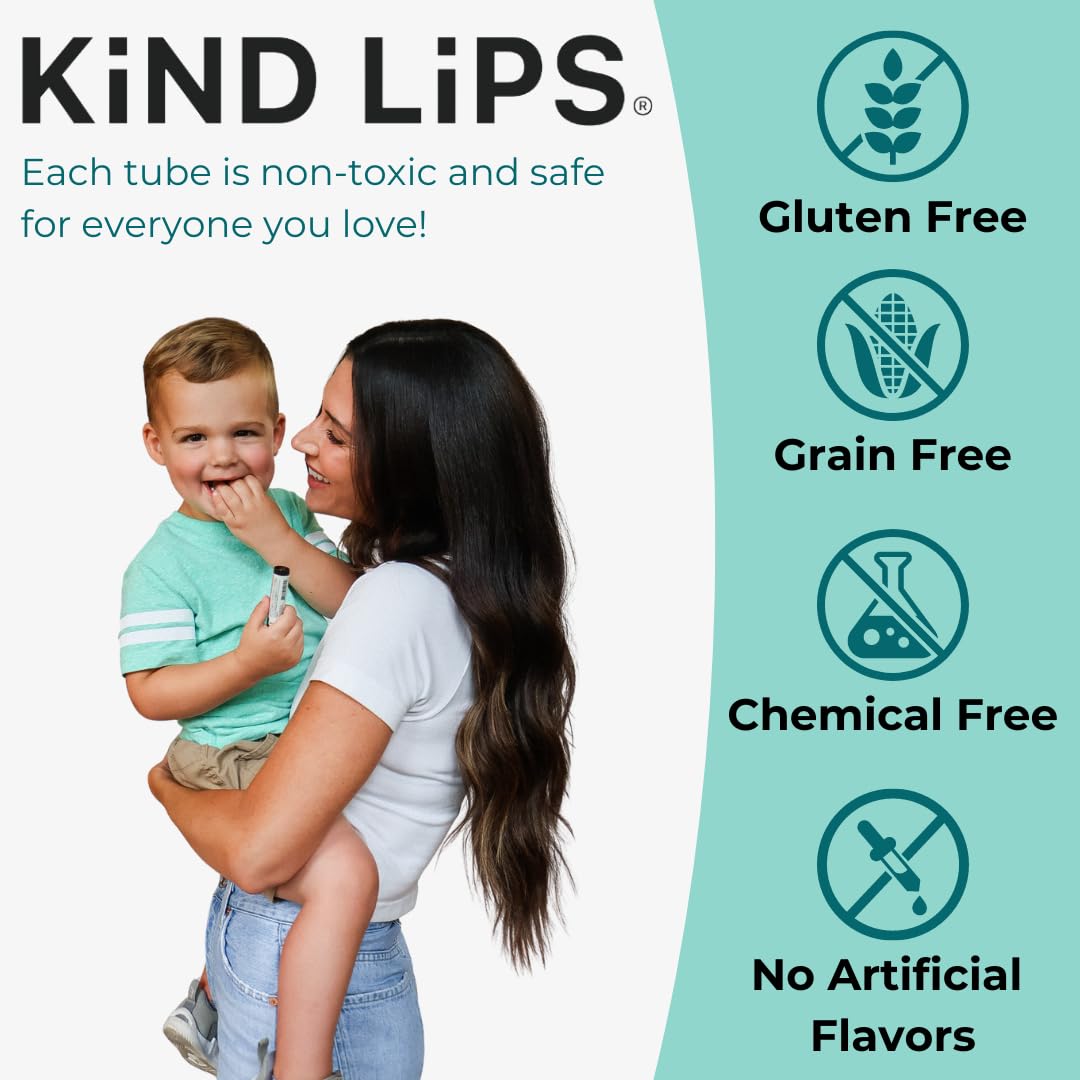 Vanilla Lemon Lip Balm – Hydrating Lip Moisturizer with Organic Ingredients | Fresh Citrus & Sweet Vanilla Lip Care | Gluten & Grain Free | Clean Beauty | Kind Lips Single Tube