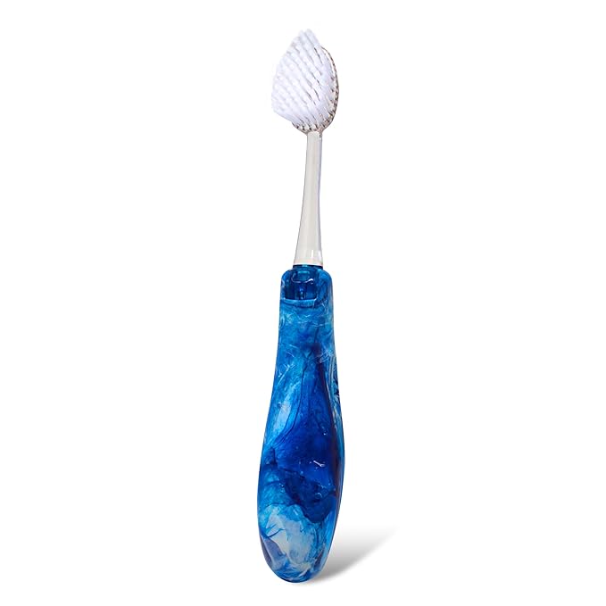 RADIUS Toothbrush Tour Travel Brush, Arctic Ocean, BPA Free and ADA Accepted, Designed to Improve Gum Health and Reduce The Risk of Gum Disease, 1 Pack
