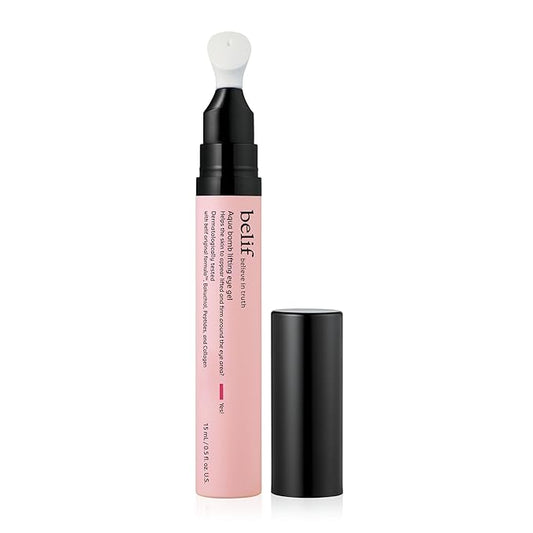 belif Aqua Bomb Lifting Eye Gel | Retinol + Collagen + Peptide for Firming & Plumping | Hyaluronic Acid for Glowy Hydration | Niacinamide for Dark Circles | Korean Skin Care