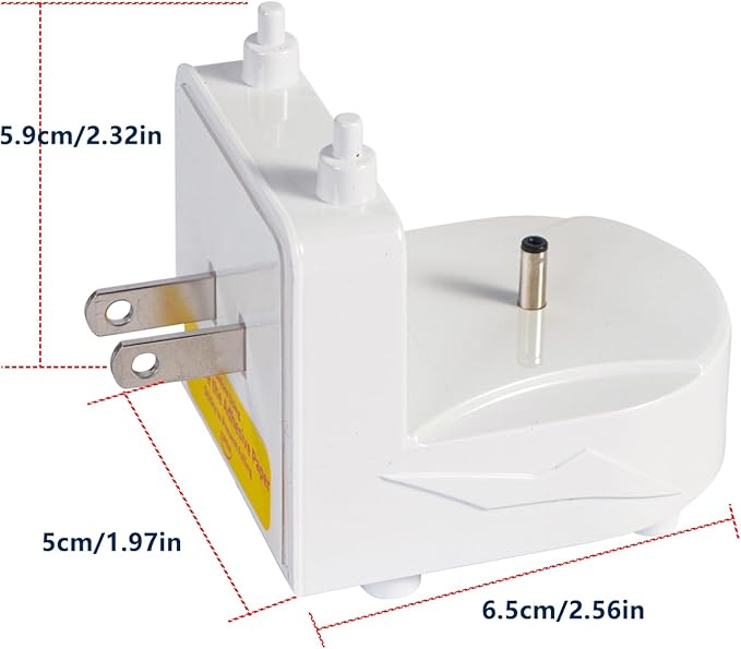 Wall Charger for 7AM2M AM105/AM110 /Fairywill/Bitvae/Dnsly/Vekkia/Gloridea/Sboly/Electric Toothbrush, (Not for 7AM2M AM100 AM101 AM103) (White)