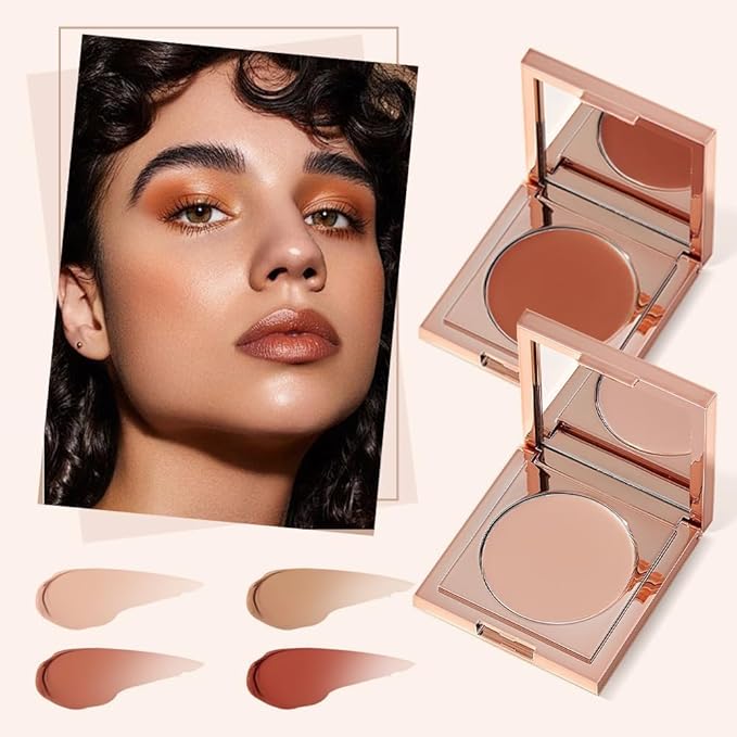 Viralvera Colored Clay Undereye Corrector, Colored CC Undereye Corrector, Eye Concealer Color, Clay Neutralizing Makeup Under Eye Hydrating Concealer with Brush