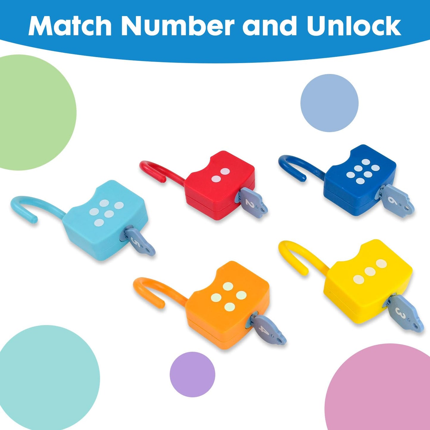 YYDeek Montessori Toys for 3 Year Old, Preschool Activities Toys Games for Toddler, Lock & Key Counting Toys for Toddlers, Math Manipulatives for Preschool Kindergarten Learning & Education