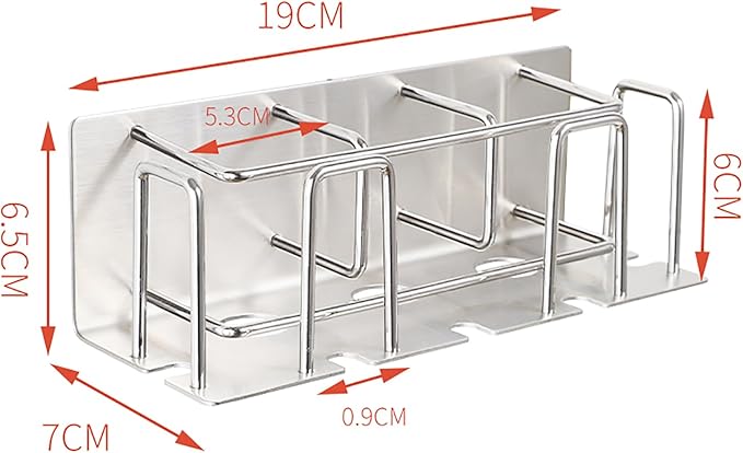 HANZE Toothbrush and Toothpaste Holder Wall Mounted – Space-Saving Bathroom Organizer (Black)
