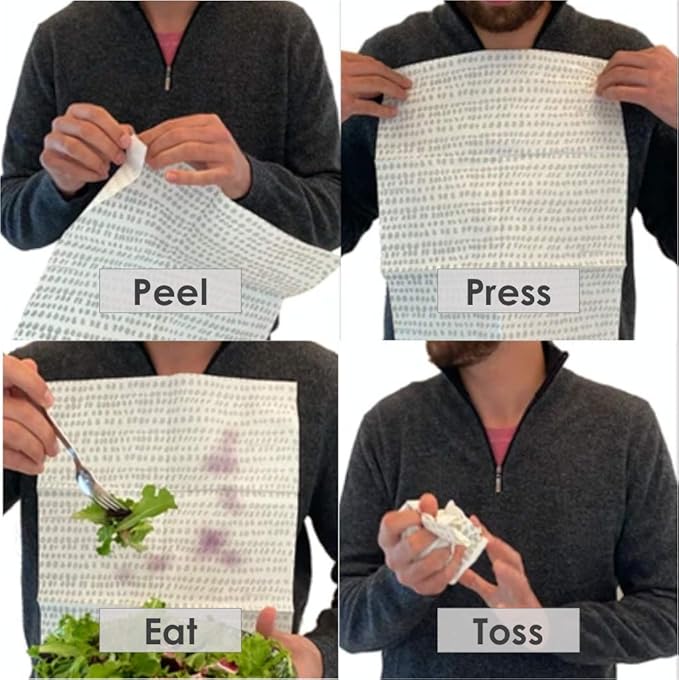 Disposable Bibs for Adults, Kids & Elderly Senior | Adhesive Tab Napkins for Eating, Personal Use, Home Care & Business | Spill Absorbent, Stain/Liquid Repellent | Grey Dot, 400 Count