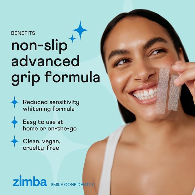 Zimba Teeth Whitening Strips 3-Pack Bundle (Mint, Peppermint, Coconut) | Vegan Whitening Strip Enamel Safe Teeth Whitening Hydrogen Peroxide Teeth Whitener for Coffee, Wine, Tobacco, and Other Stains