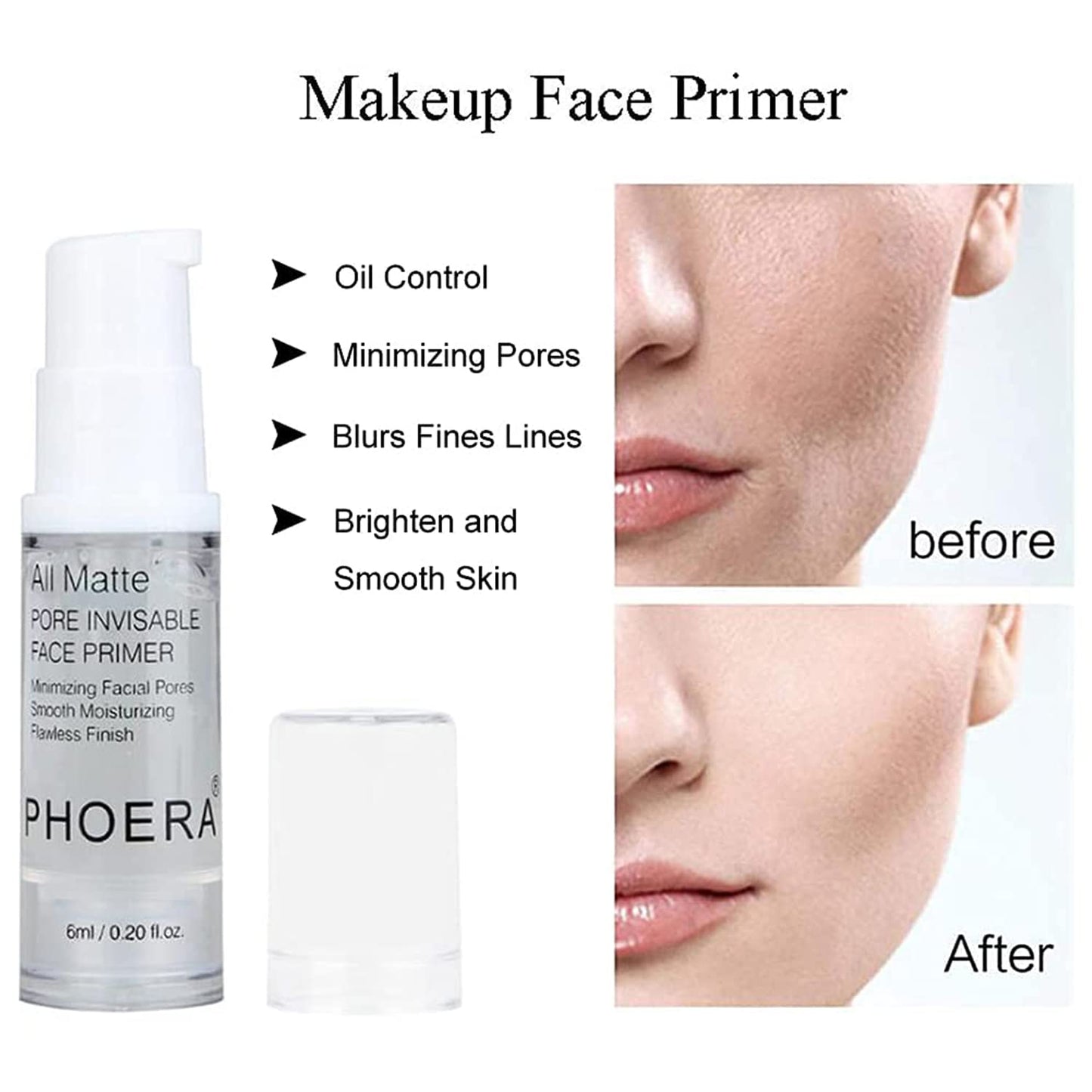 PHOERA Foundation Full Coverage Makeup, Mushroom Head Air Cushion CC Cream Natural Foundation Set,PHOERA Concealer, PHOERA Primer, PHOERA Powder, Foundation Brushes (104 Buff Beige+ 04 Buff Beige CC)